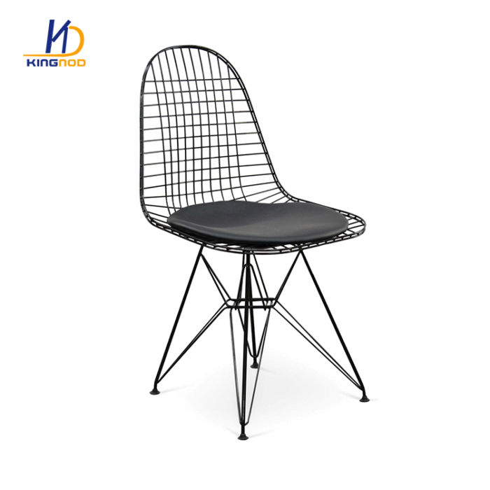 Outdoor garden furniture Powder Coated Metal simple Replica Wire Chair