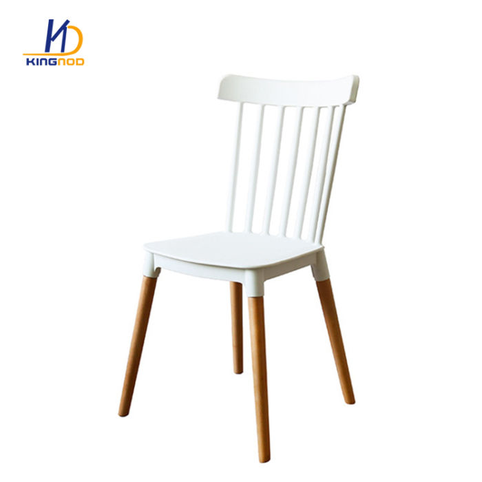 Plastic Home Living Room Modern Furniture Backrest Wood Leg Chair