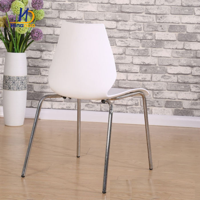 Plastic Seat Metal Painting Legs Restaurant Dining Chairs
