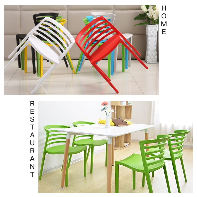 Plastic Surface Comfortable Hotel Furniture Stacking Restaurant Chairs
