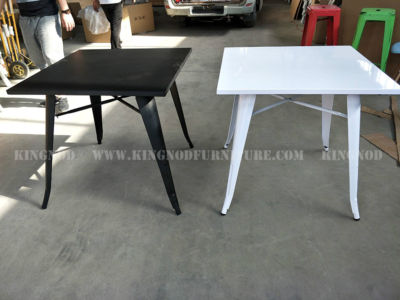 Replica Industrial Restaurant Dining Table Sets Metal Frame Table
