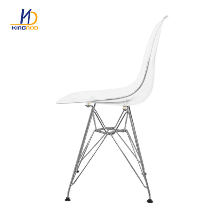 Wholesale Comfortable Luxury Home Dining Plastic Armless Plastic Transparent Chair