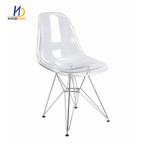 Wholesale Comfortable Luxury Home Dining Plastic Chair Armless Plastic Transparent Chair