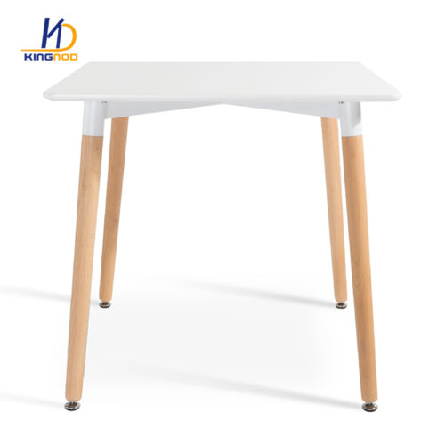 Wholesale Modern Furniture Simple Beech Solid Wood Leg Square Dining Table Used For Kitchen