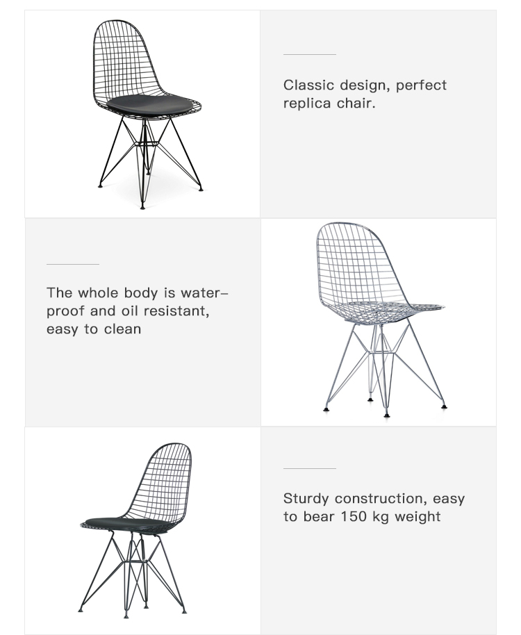 garden furniture Powder Coated Replica Wire Chair