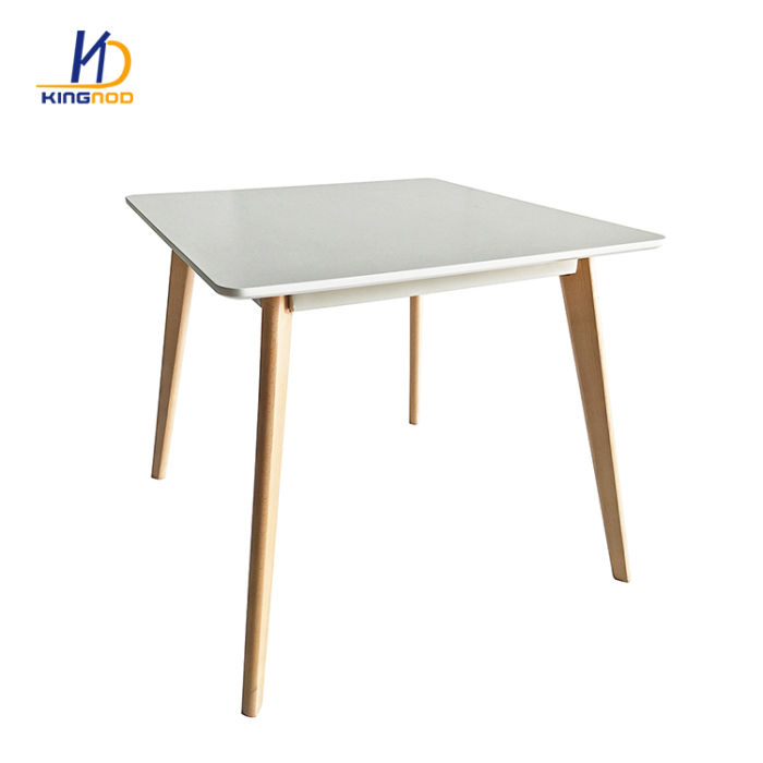 modern dining table MDF dining table beech wood legs