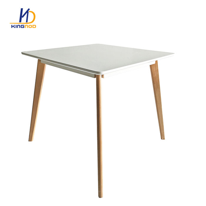 modern new design MDF dining table beech wood legs