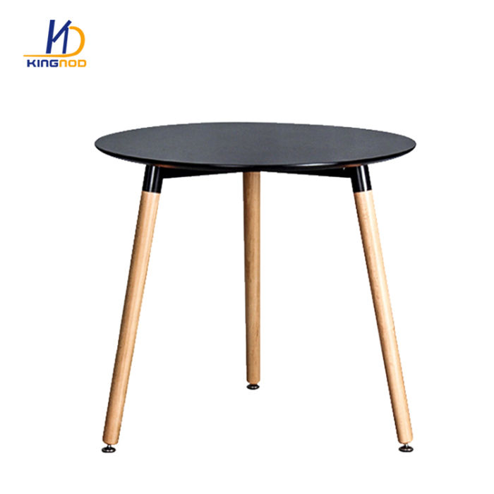 restaurant furniture round high top dinning table with solid beech wood legs