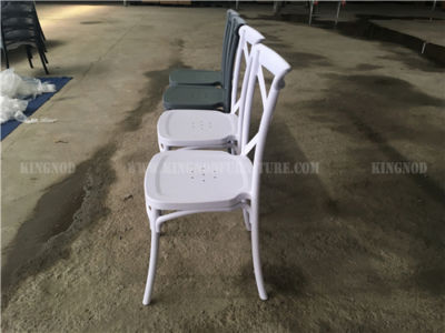 KINGNOD C-529 Plastic Cross Back Chair For Wedding Event