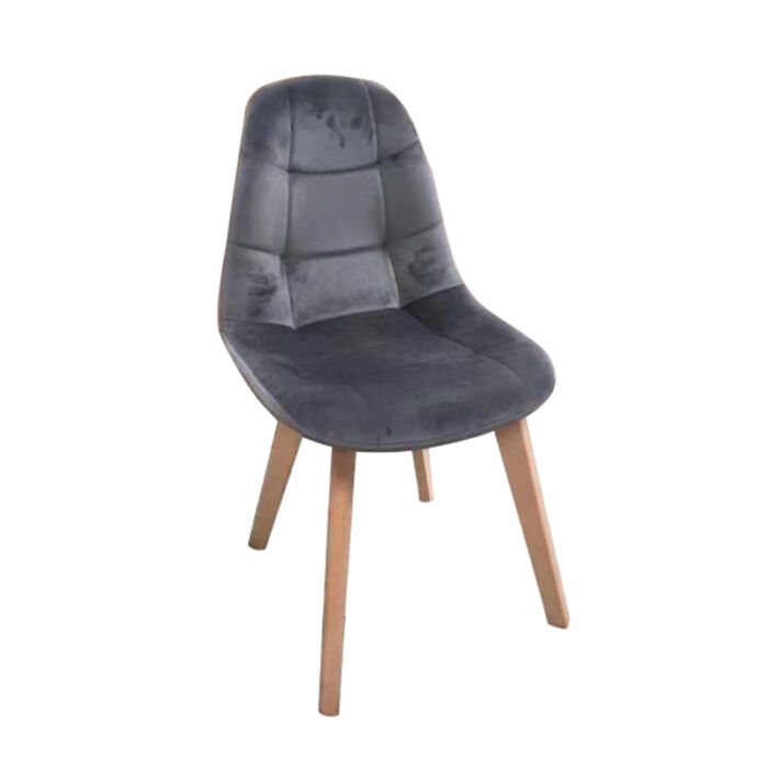 Tulip Style Wood Leg Upholstered Dining Chair C-401