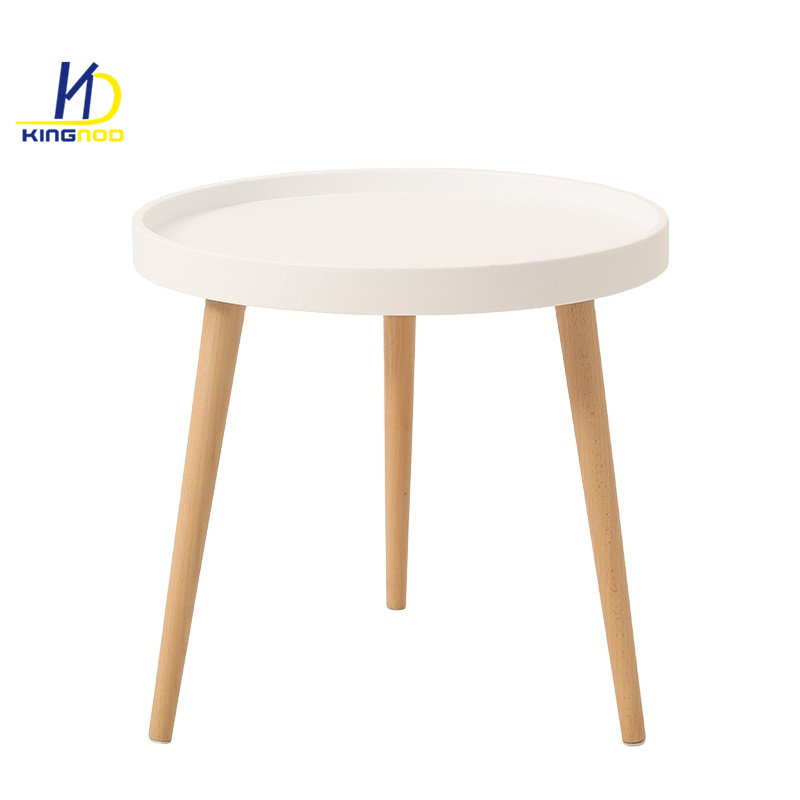 Wooden Leg Coffee Table Ct 1019, Round White Coffee Table Wood Legs