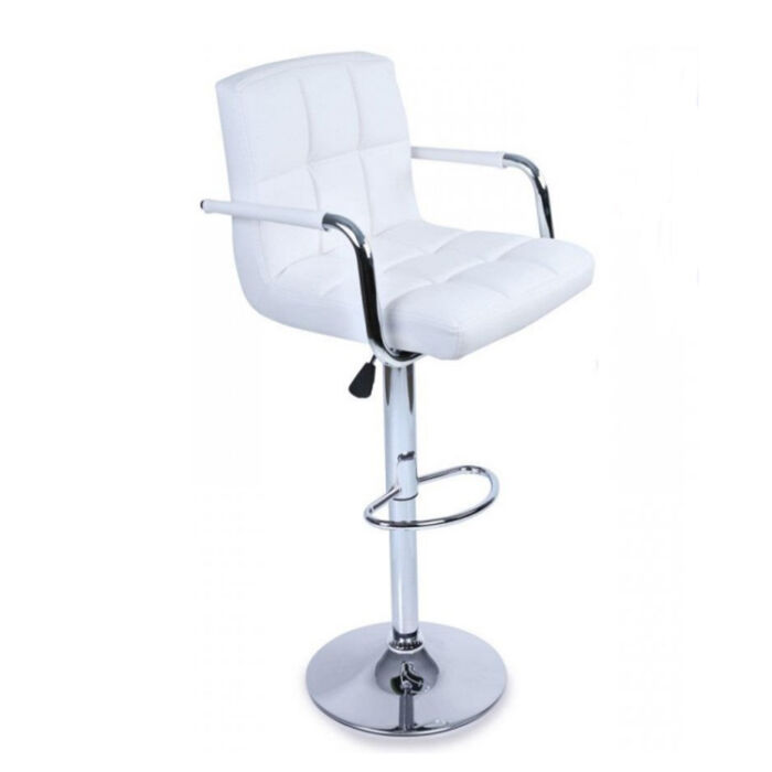PU back and seat and chromed leg with foot rest adjustable height Bar Chair,BC-026 - Image 2