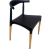 Wholesale Interior Cateferia Commercial Nordic PP Plastic Dining Chair With Wood Legs - Image 2