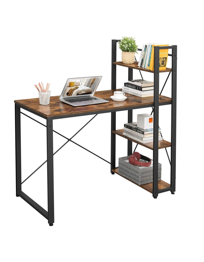 Wholesale Wood Display Ladder Shelf Home Shelves Book Shelf Rack Writing Table for Study Room WT-250 - Image 5