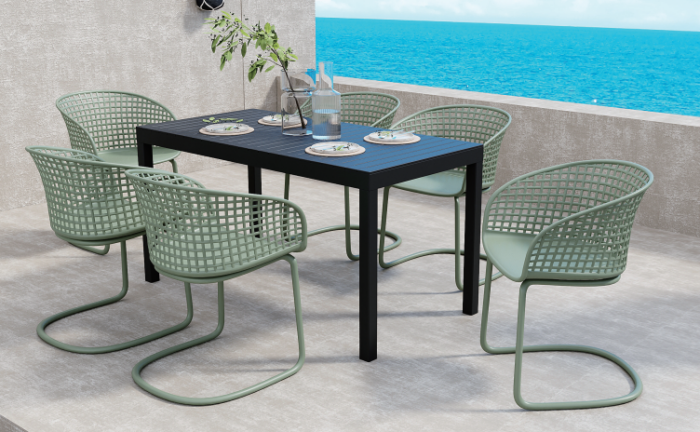 Wholesale Outdoor Plastic Chair with Metal Leg C-836 - Image 3