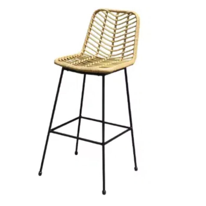 Hot Sale Hand-made Rattan High Chair PE Rattan bar Stool BC-938