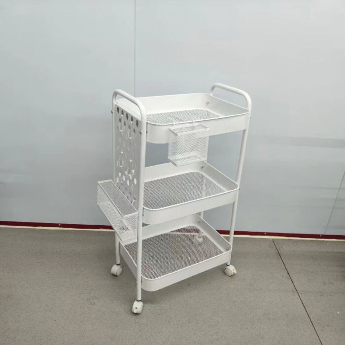 Household Portable Rolling Storage Cart with Hanging Board ST-343